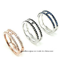 China fábrica de prata anel 925 moda jóias com zircão cúbico R0115-2py